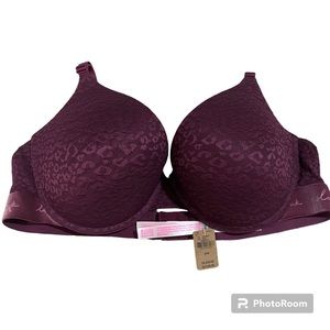 Victoria’s Secret, 40 D, Lace Leopard Purple Bra, New With Tags